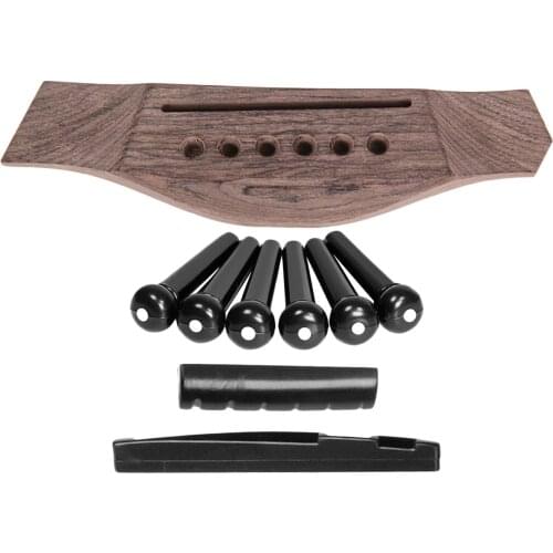 Acoustic Guitar Bridge Pins Slotted Nut Saddle Repairing Kit Accessories