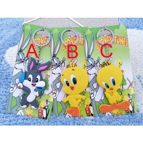 Bird Rabbit Fashion Anime Toy Figures Keychain Cartoon Keyholder Birthday Unisex Gifts New