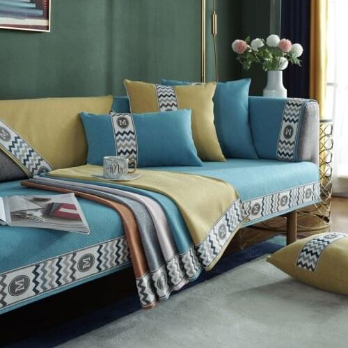 Nordic Chenille Cover for Sofa 2 3 4 seater Decorative Sectional Sofa Covers Furniture Slipcover Non-slip Recliner Chair Cover