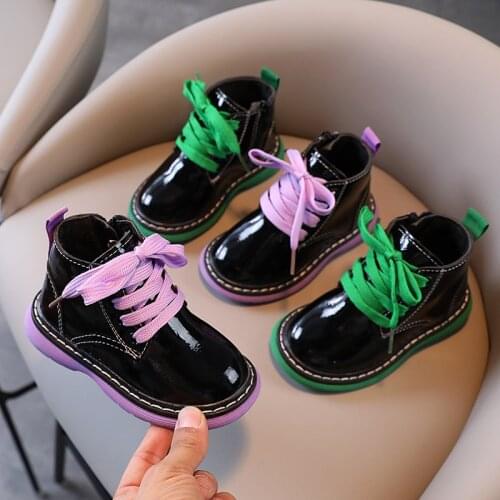 Childrens fashion shoes for boys and girls Martin boots for fall/winter new toddler soft-soled short boots size 21-30