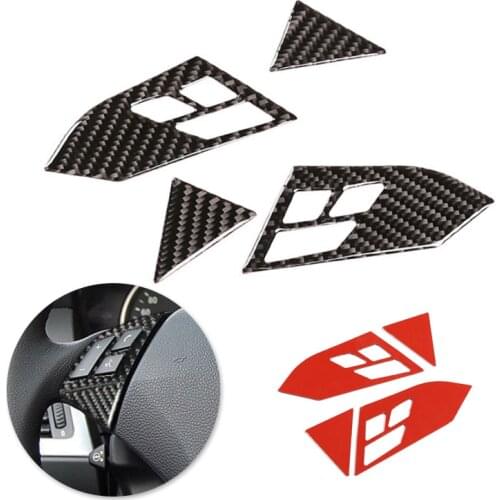 For BMW 5 Series E60 E61 2004 2005 - 2010 Car Accessories Interior Steering Wheel Panel Switch Button Frame Carbon Fiber Cover