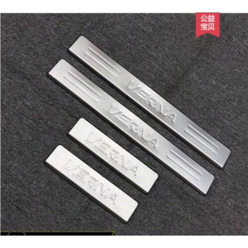 For Hyundai Verna Solaris 2010 2011 2012 2013 2014 2015 2016 Plate Door Sill Welcome Pedal Car Styling Accessories