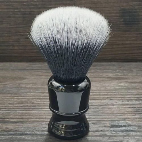 Dscosmetic 24mm tuxedo synthetic hair shaving brush with black resin handle