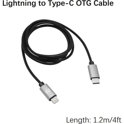 Lightning to Type-C OTG Cord for Shanling UA2, qudelix 5k, Audirect Beam 2,Nuprime Hi-mDAC iPhone 12 Pro XS Max, XR, XS 8P, 1.2m