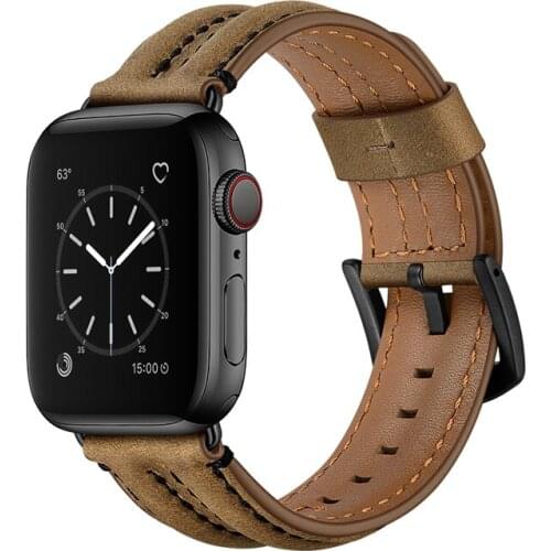 Leather strap for Apple Watch band 44mm 40mm iwatch band 38mm 42mm Floral Printed Watchband Bracelet Apple watch 5 4 3 40 44 mm