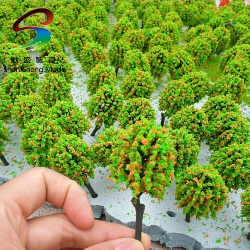 Scale model shrub green color ABS plastic model plant for architectural model building train layout