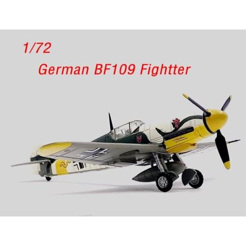 1:72 Scale World War II German BF109 Fighter Diecast Airplane Model Adult Collection Static Decoration Gifts Toys for Boys