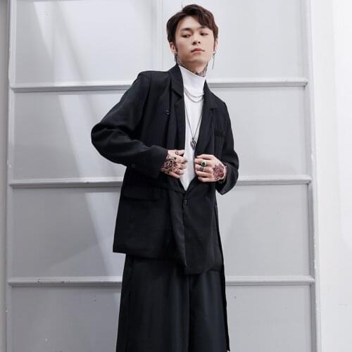 2021 spring and summer new versatile black small suit personalized suit loose performance suit stage dress Yamamoto dark wind