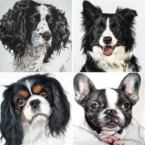 DIY 5D Diamond Painting Animal Dog Cross Stitch Kit Full Drill Embroidery Mosaic Art Picture of Rhinestones Decor New Arrival