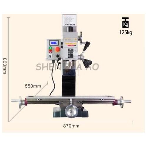 750W Small Drilling and Milling Machine DC without Rinse Motor Industrial Desktop High Speed Drilling and Milling Machine WMD25V