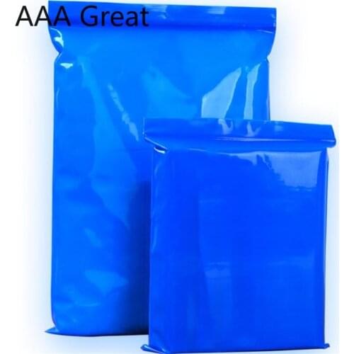 100Pcs Blue Zip Lock Opaque Plastic Bag Reclosable Ziplock Packing Pouch Self Seal Package Bags Plastic Accessories Pack Bags