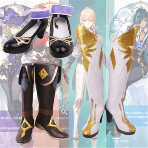 2021 New Game Genshin Impact JEAN LISA AMBER KAEYA Cos Shoes Cosplay Shoes