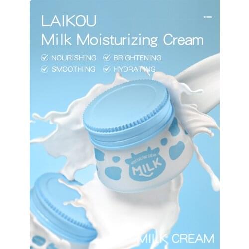 LAIKOU 55g Milk Cream Natural Whitening Anti-Aging Anti Wrinkle Moisturizing Nourish Skin Face Creams Skin Care Face Care TSLM2