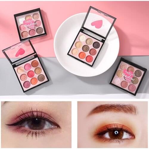 9 Colors Eyeshadow Palette Powder Pigment Based Makeup Maquiagem Waterproof Beauty Matte Shadow Palette