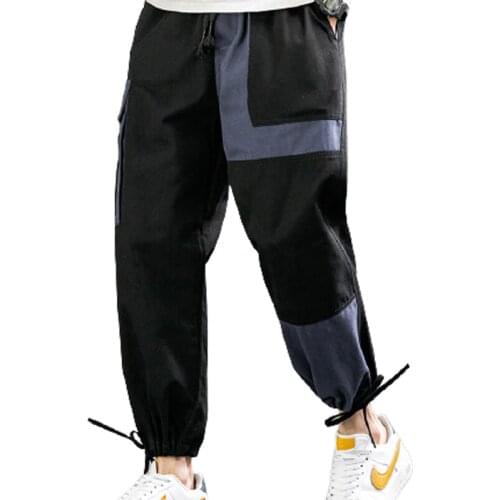 Simple Color Matching Overalls Loose Mens Straight Comfortable Casual Pants Mens Four Seasons Can Wear Concise Pants