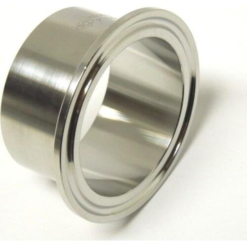 SANITARY 1-1/2" 304 STAINLESS LONG WELD FERRULE CLAMP END TRI CLOVER