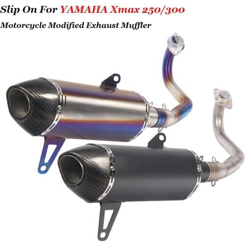 Slip On For 2017-2019 Yamaha XMAX 250 300 Exhaust Full System Pipe Moto Header Front Mid Link Pipe With Exhaust Muffler