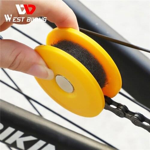 WEST BIKING Bike Chain Oiler Lubricating Cycling Gear Roller Gadget Practical Tool Bike Accessories Bicycle Chain Repair Tools