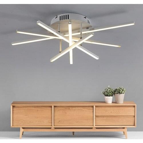 Modern remote controll LED aluminum ceiling light living room surface mounted ceiling lamp fixture 110-240 V