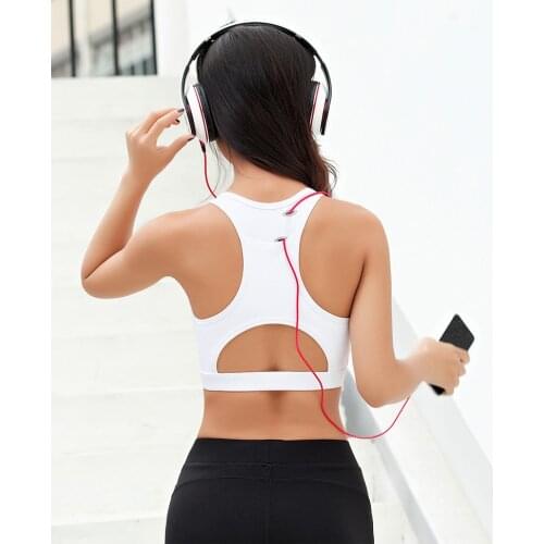 Zhangyunuo Yoga Bra Back Pocket Top Padded Running Sports Bra Hollow Out Sport Top Fitness Women Underwear Fitness Workout Bra