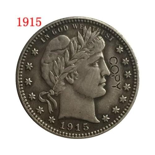 USA 1915 P,D,S BARBER OR LIBERTY HEAD QUARTER DOLLARS COPY COINS