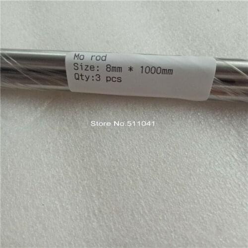 Mo rod Molybdenum rod bar polished surface 8mm*1000mm, 3pcs,free shipping