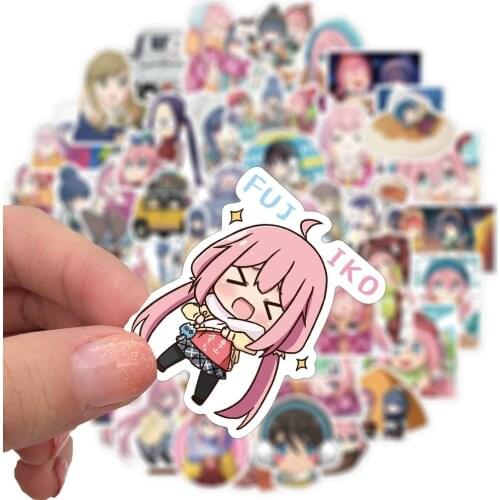 10/50pcs Anime Yuru Camp Stickers Kawaii Shima Sticker Waterproof Decals Laid-Back Camp Sticker For Laptop Skateboard