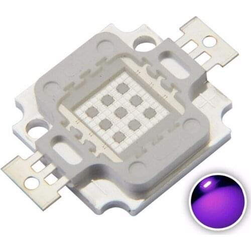10W High Power LED 900mA 11-13.8V UV Light Chip 365nm 375NM 385nm 395nm 400nm 415nm 430nm Ultra Violet DIY