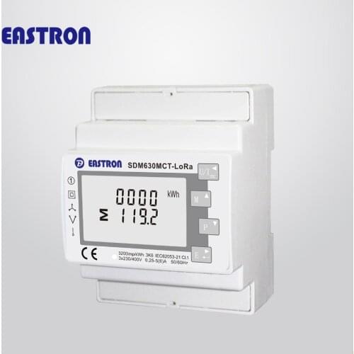 SDM630MCT-LoRa 470/433 Mhz 1A/5A CT connected LoRaMesh Wireles Mutli-Function Three Phase Din Rail Energy Meter
