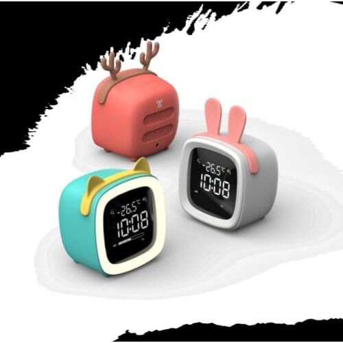 TV alarm clock student LED digital clock Alarm Multifunctional bedside thermometer night light