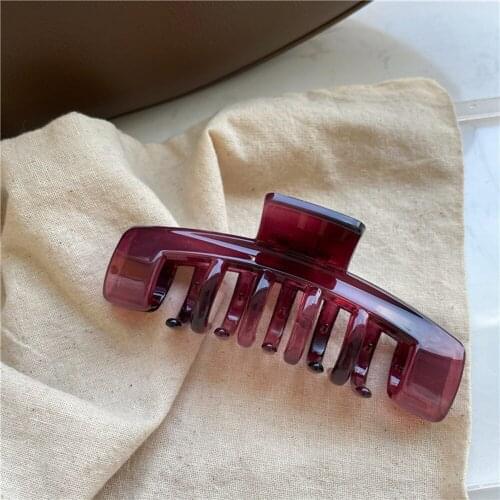 1PC Korean Solid Large Hair Claws Elegant Acrylic Hairpins Barrette Crab Hair Clips Headwear for Women Girls Hair Accessories