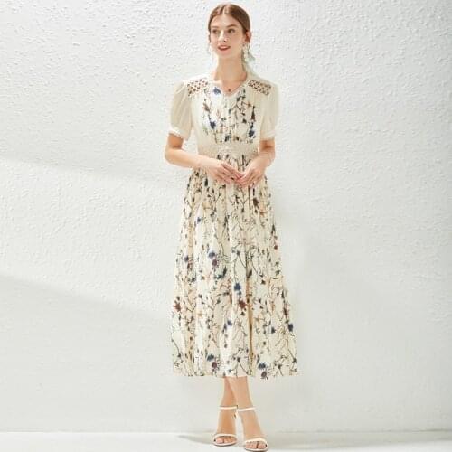 ZUOMAN Women Summer Elegant Floral Dress Festa High Quality Long Cocktail Party Robe Femme Runway Designer A-Line Vestidos