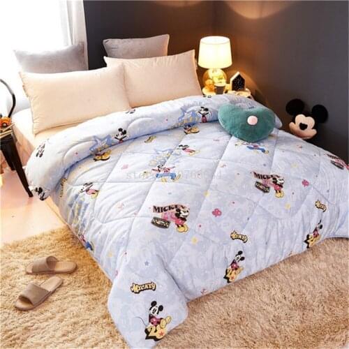 Disney Mickey Minnie Winter Thick Warm Quilts Frozen Elsa Chlid Bedding Comforter Spring Autumn Bedroom Soft Cuvet with Filling