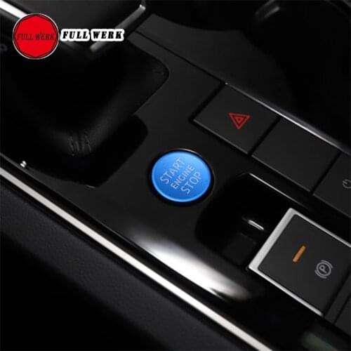 1 pc Aluminum Alloy Car Start Stop Engine Button Cover Decoration Cap Sticker for Volkswagen VW Touareg 2011-2018 19 Accessories