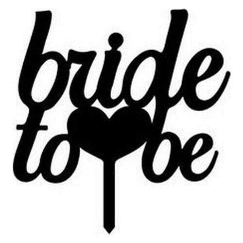 100pcs/lot Creative " Biede to be" love design wedding cake inserted card Wedding Cake Topper Party Cake Decorations