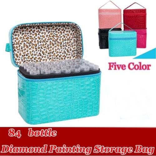 84 Bottles Diamond Painting Accessories Cross Stitch Tool Box Container Diamond Storage Bag 5D Embroidery Mosaic