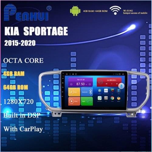 Car DVD For Kia Sportage R (2015-2020) Car Radio Multimedia Video Player Navigation GPS Android10.0 Double Din