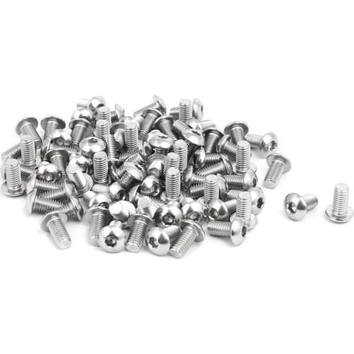 CNIM Hot 80pcs M5x10mm Stainless Steel Button Head Hex Socket Cap Screws Bolts