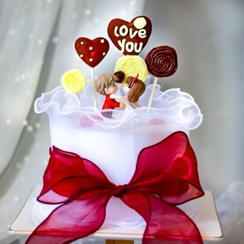 Baby Shower Candy Colored Yarn Flower Happy Birthday Cake Insert Acrylic Stars Fairy Mesh Cupcake Topper For Kids Girls Birthday