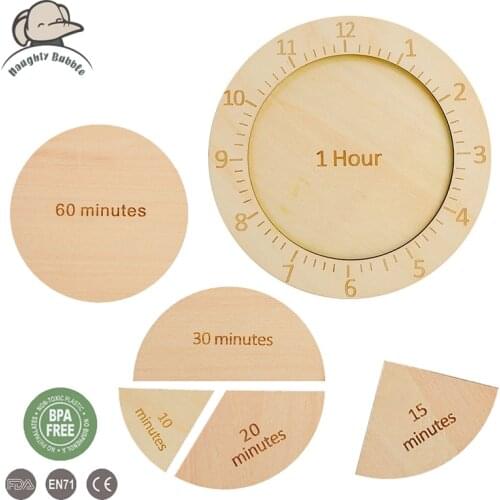 Wooden Clock Building Blocks For Kids Educational Montessori Toys Baby Exercise Time Recognition Newborn Baby DIY Block Puzzle