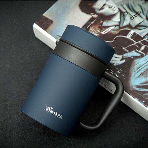 Hot 420ml Stainless Steel Thermoses Water Cup Thermo Mug For Tea Men Office Thermos The Cup Vacuum Flask With Filter And Handle