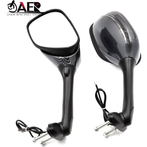 JAER For Suzuki GSXR600 GSXR750 2006-2015 GSXR1000 2005-2015 Motocross Side Rear View Mirror with Turn Light Signals Indicator