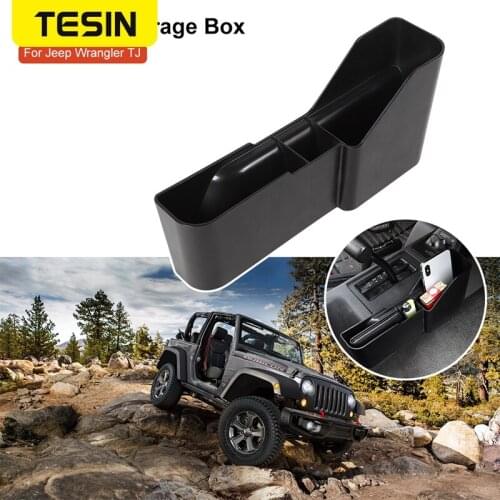 TESIN Stowing Tidying for Jeep Wrangler TJ Car Gear Storage Box Organizer for Jeep Wrangler TJ 1997-2006 Car Accessories