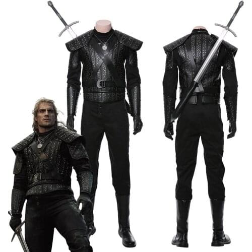 Rivia Cosplay Costume Outfit Uniform Full Suit Halloween Carnival Costumes For Adult Men