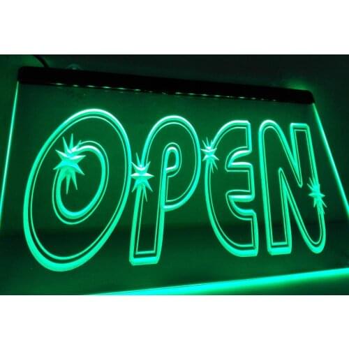 LB203- OPEN Star Display NEW NR LED Neon Light Sign home decor crafts