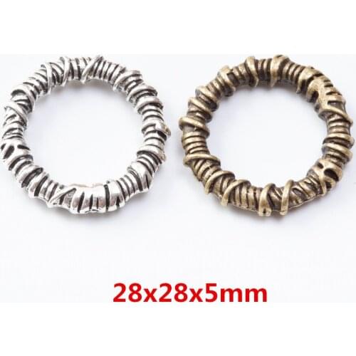 8 pieces of retro metal zinc alloy Circle pendant for DIY handmade jewelry necklace making 7443