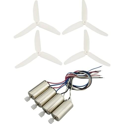 Updated 4pcs Motors + 4pcs Main Three Blade Propellers for Syma X5HW X5HC X5UW X5UC RC Quadcopter Drone
