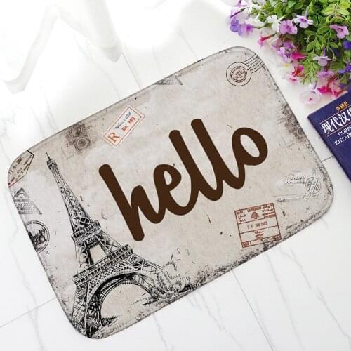 Printed Classic Pattern Door Mat Modern Welcome Entrance Hallway Doormat Washable Absorbent Bathroom Kitchen Balcony Floor Mats