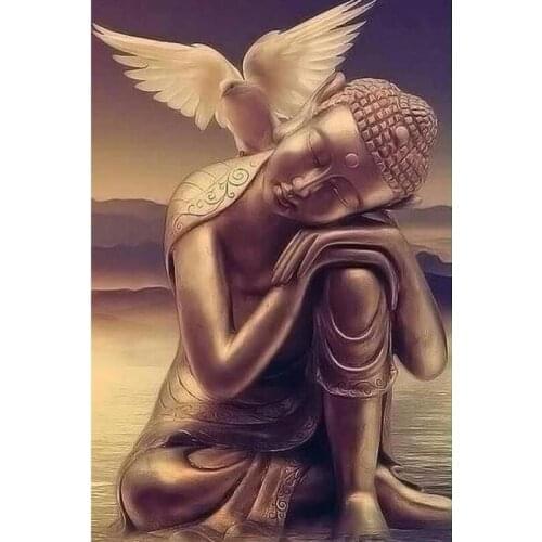 Full diamond embroidery Buddha diamond painting cross stitch crystal sets unfinished decorative diy round diamond painting angel