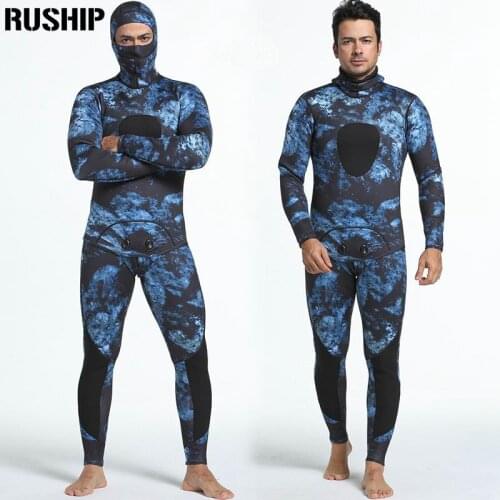 Professional 3mm Diving suit neoprene men pesca diving spearfishing wetsuit snorkel swimsuit Split Suits combinaison hat surf